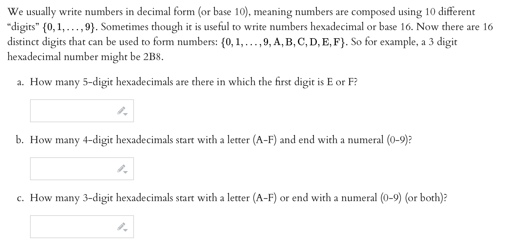 Solved We Usually Write Numbers In Decimal Form Or Base 