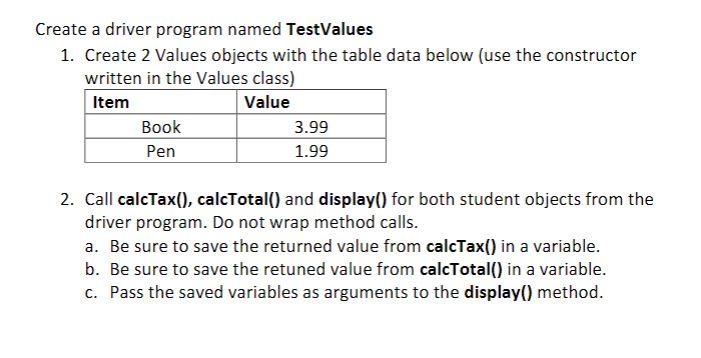 Solved Create a Java Project folder named Review Create a | Chegg.com