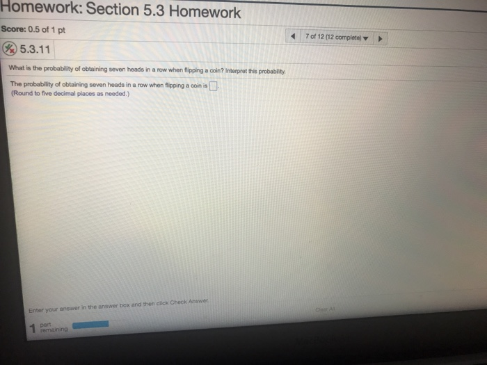 Solved Homework: Section 5.3 Homework Score: 0.5 of 1 pt 47 | Chegg.com
