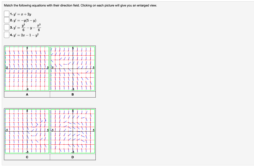 Solved Match the following equations with their direction | Chegg.com