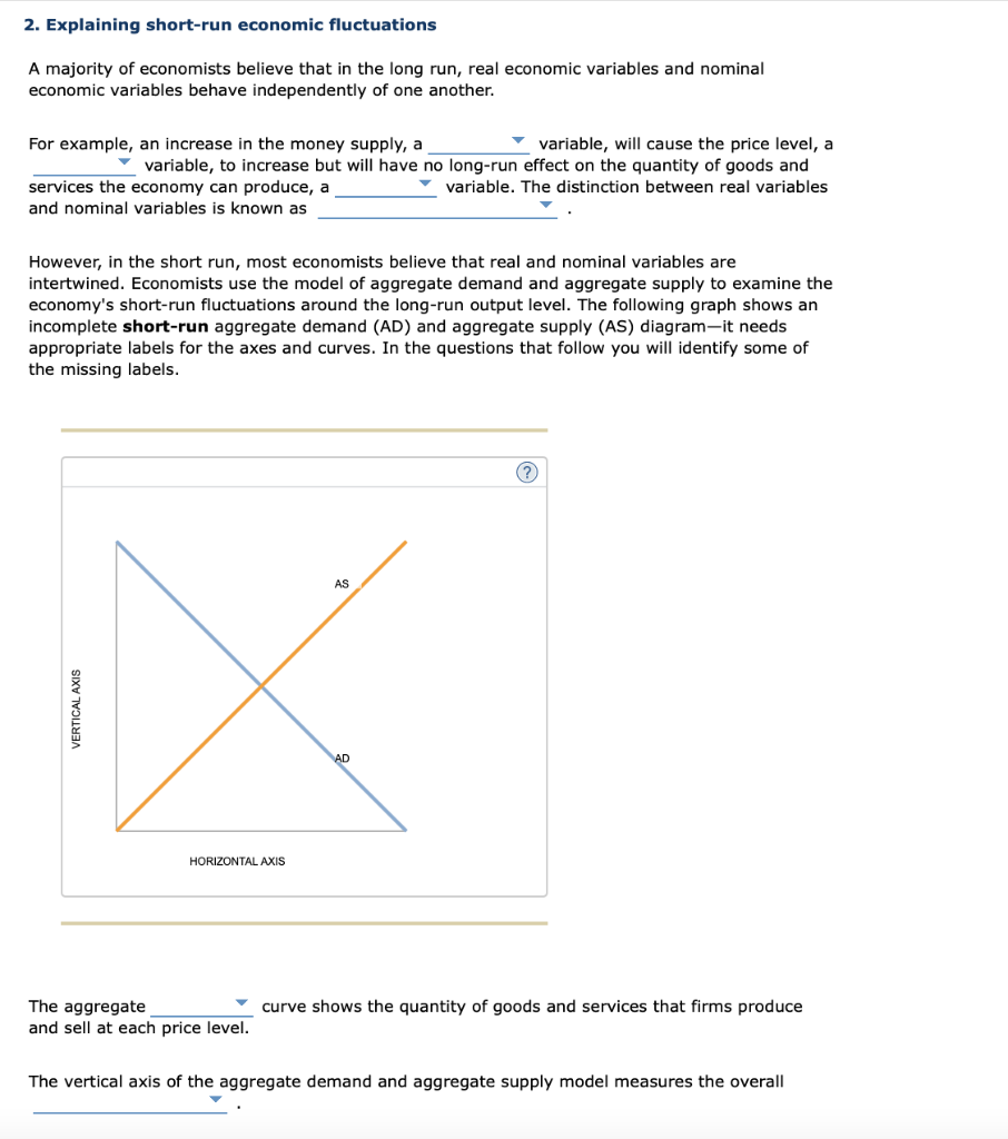 Solved 2. Explaining shortrun economic fluctuations A