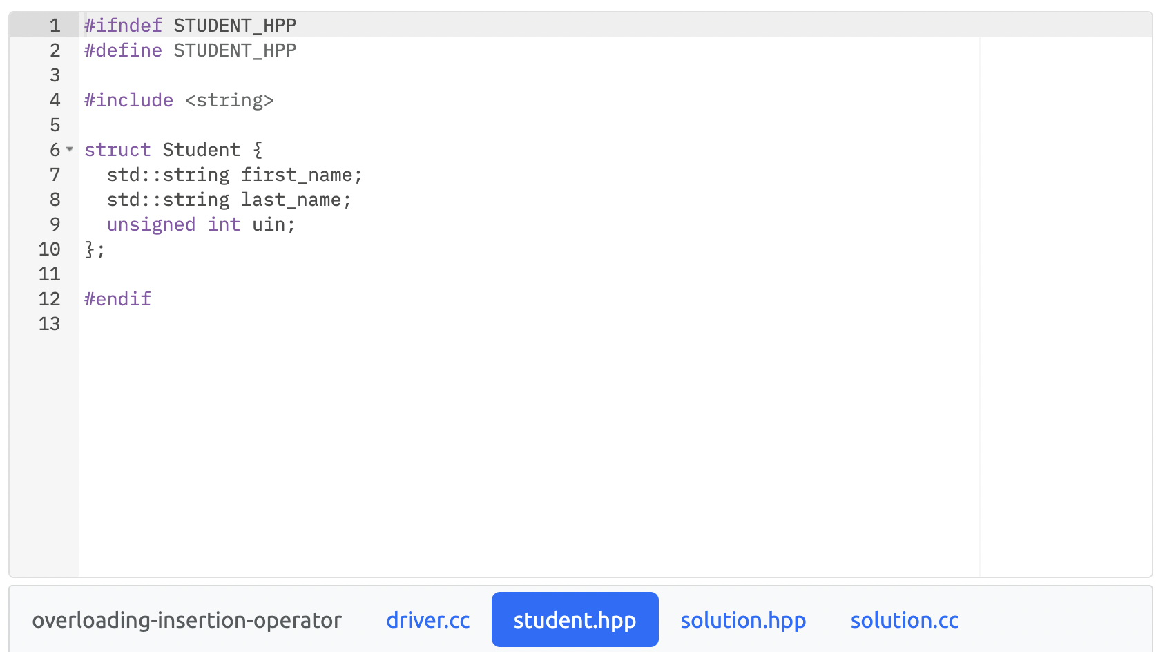 Solved In this problem, you will overload the insertion | Chegg.com