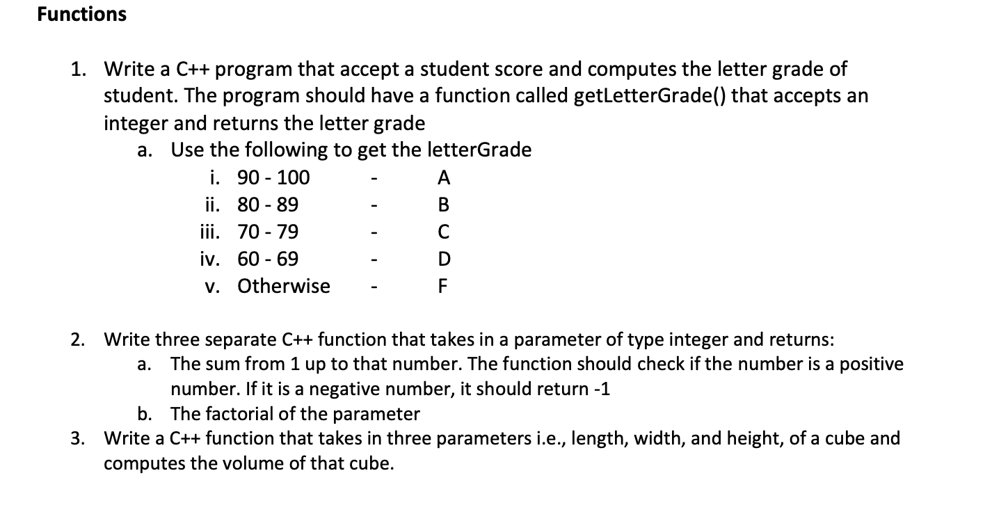 Solved 1. Write a C++ program that accept a student score | Chegg.com
