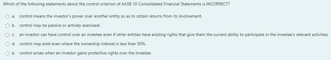 Solved Which of the following statements about the control | Chegg.com