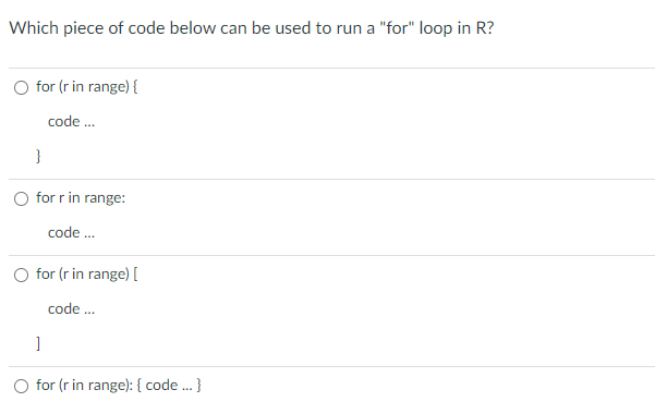 Solved Which piece of code below can be used to run a 
