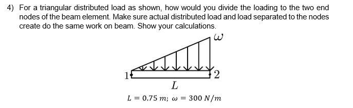 Solved 4 For A Triangular Distributed Load As Shown How 8527