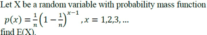 Solved x-1 Let X be a random variable with probability mass | Chegg.com