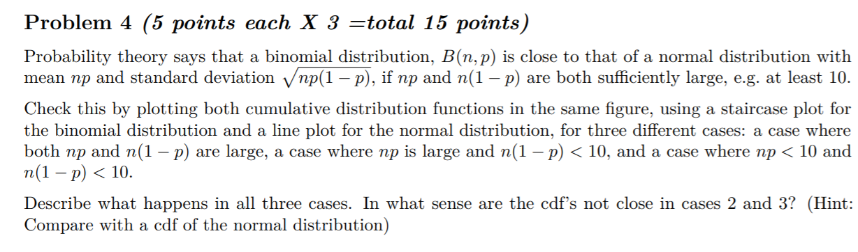 Solved Problem 4 (5 points each X 3 =total 15 points) | Chegg.com