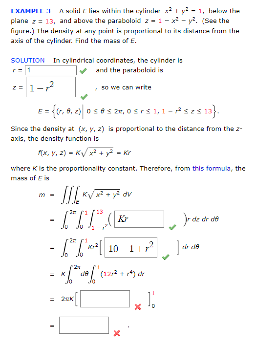 Solved Example 3 A Solid E Lies Within The Cylinder X2 Y2 Chegg Com