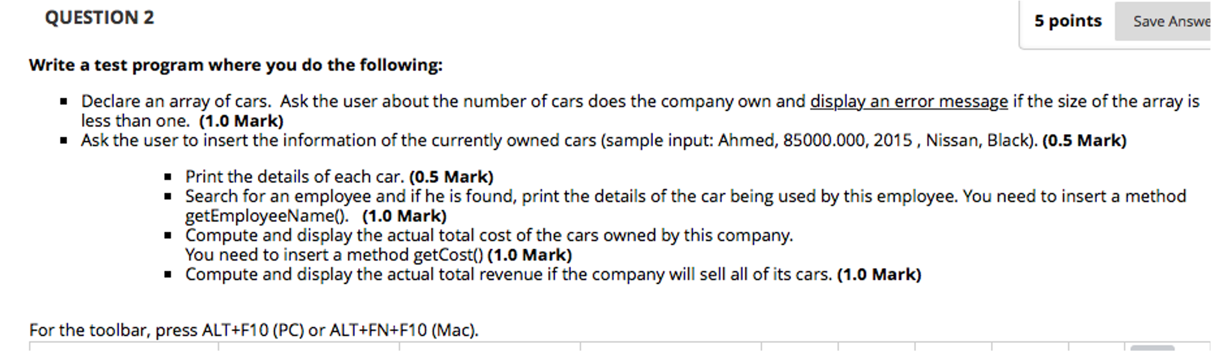 Solved QUESTION 1 5 points Save Answer A company keeps track | Chegg.com