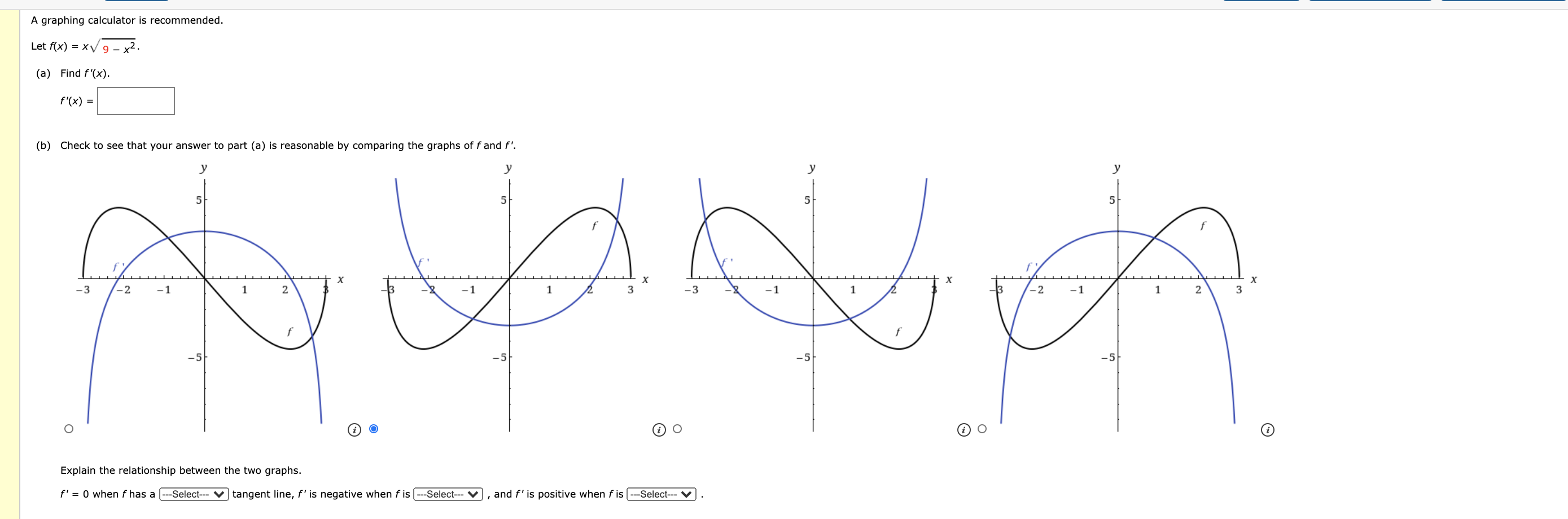 A Graphing Calculator Is Recommended Let F X Chegg Com