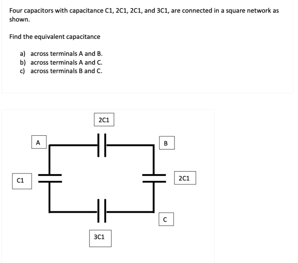 c) 15. Equivalent capacitance between A and B is [DCE 2001] 44F 4F