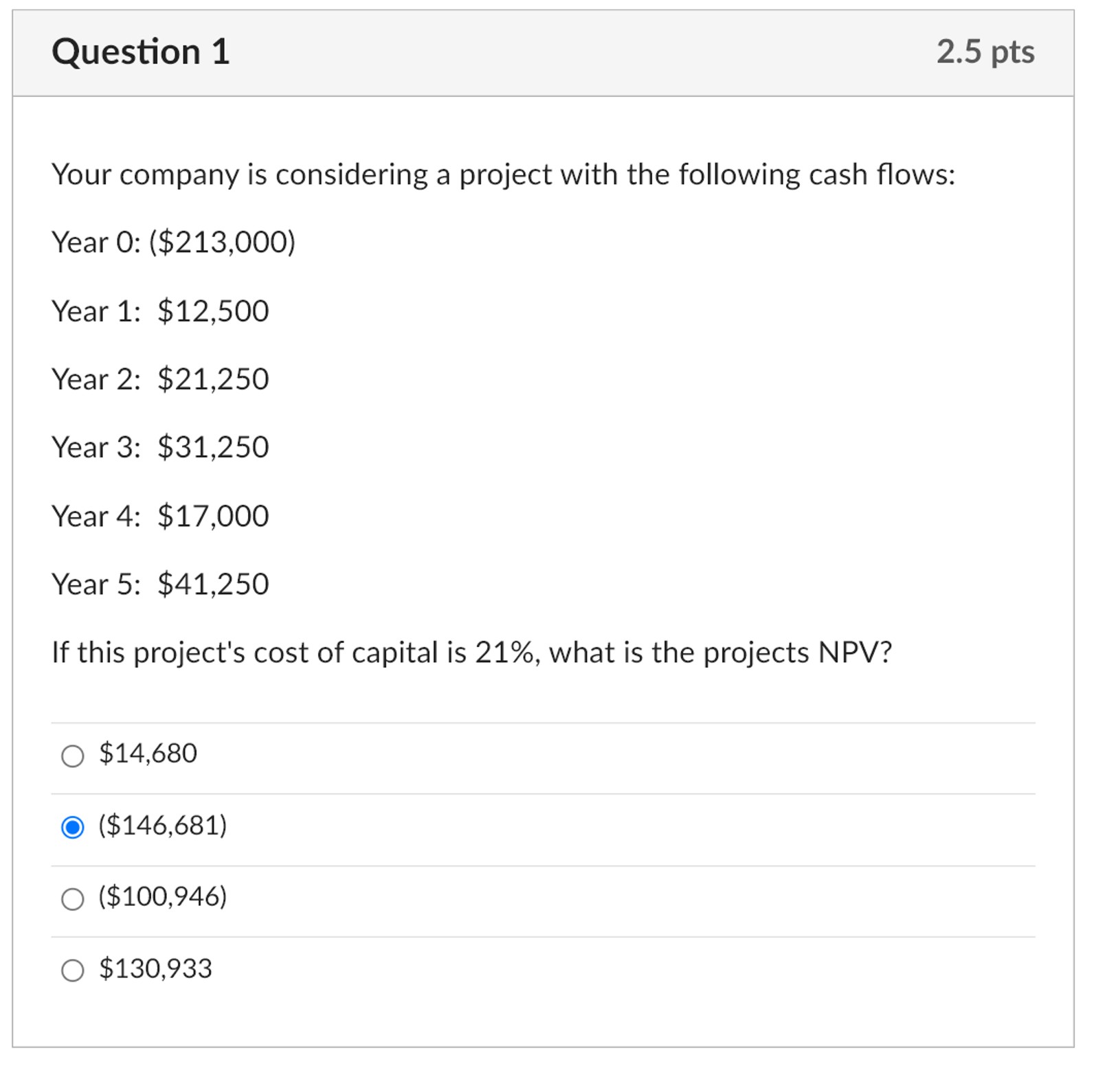 Solved Question 1Your company is considering a project with | Chegg.com