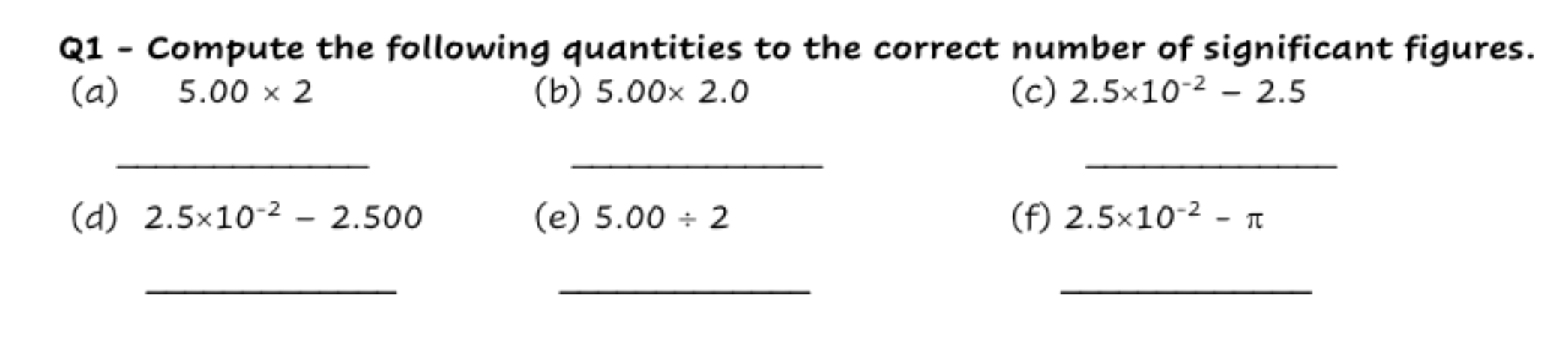 Q1 - Compute the following quantities to the correct | Chegg.com