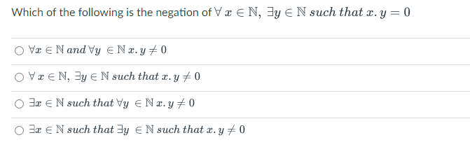 Solved Which of the following statements is the negation of | Chegg.com