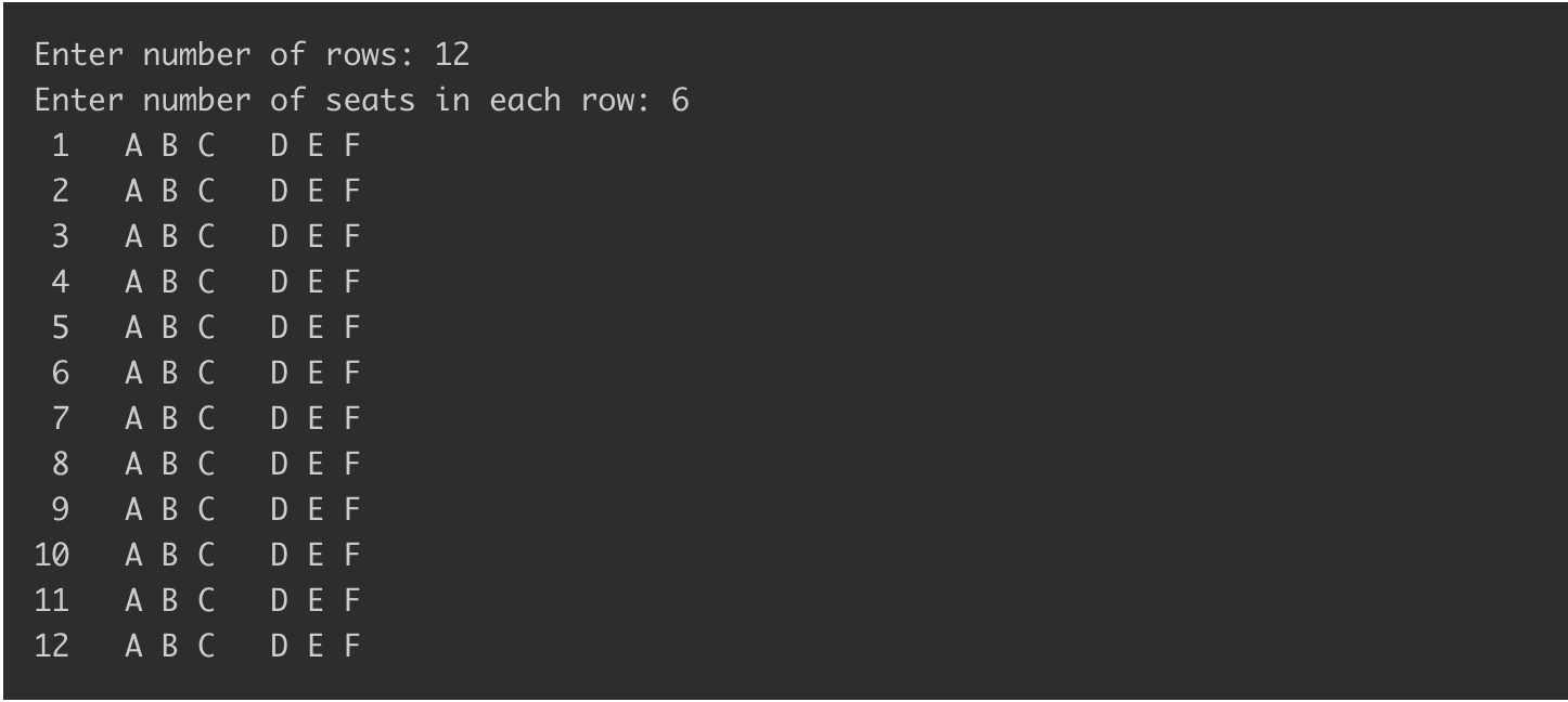 Solved Python program, airline_seating.py, which allows the | Chegg.com