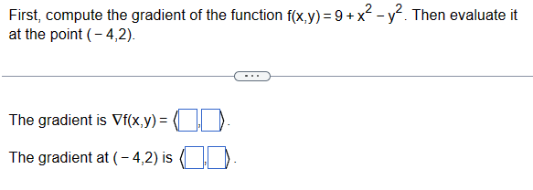 Solved First Compute The Gradient Of The Function