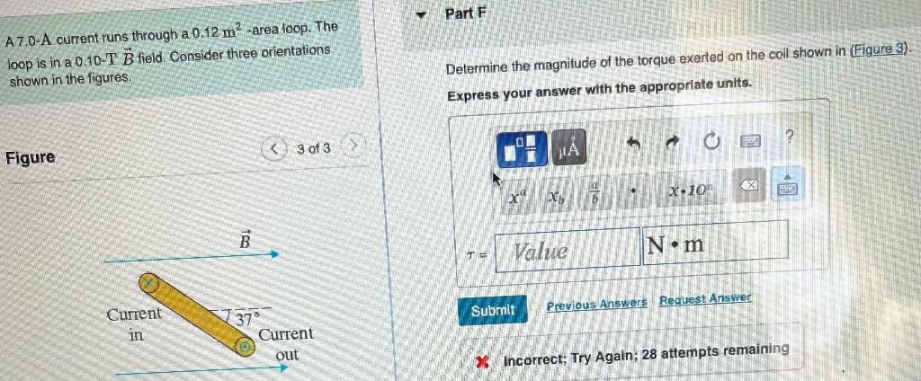 Solved A 7.0-A current runs through a 0.12 m2-area loop. The | Chegg.com