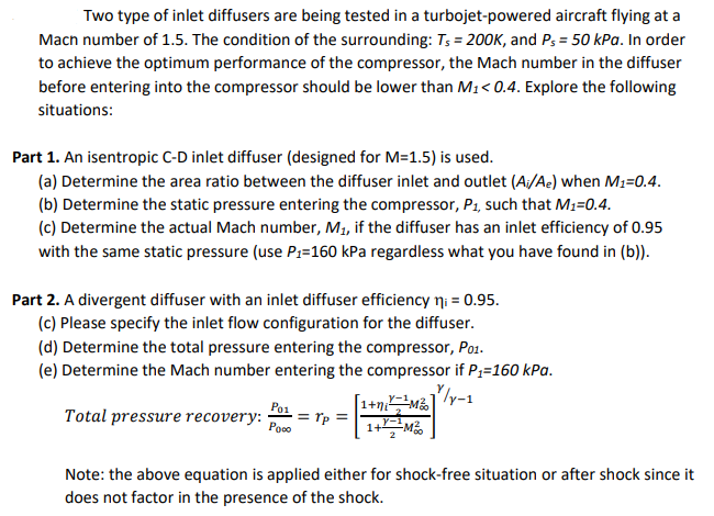 Solved Two type of inlet diffusers are being tested in a | Chegg.com