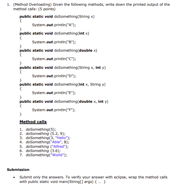 Solved 2. Write a program that contains 2 methods, main and | Chegg.com