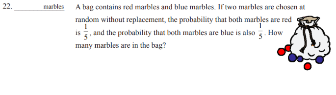 Solved A Bag Contains Red Marbles And Blue Marbles. If Two 