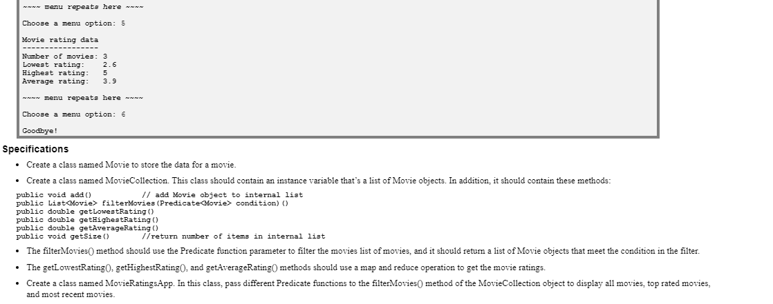 Solved Create an application that collects and displays | Chegg.com