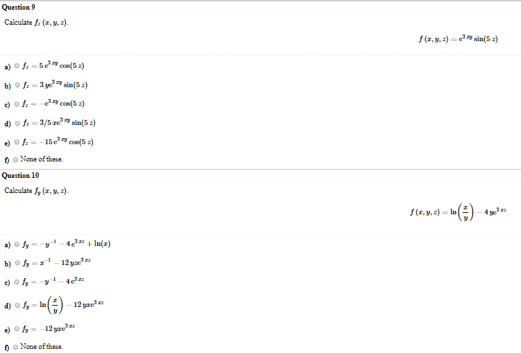 Question 7 Calculate Fz 1 Y Z F Z In 42 Chegg Com