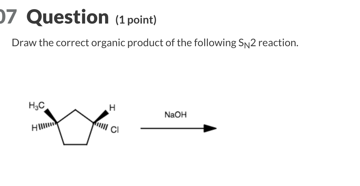 Solved Draw the correct organic product of the following SN2 Chegg com
