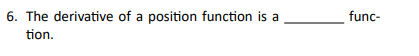 second derivative of a position function