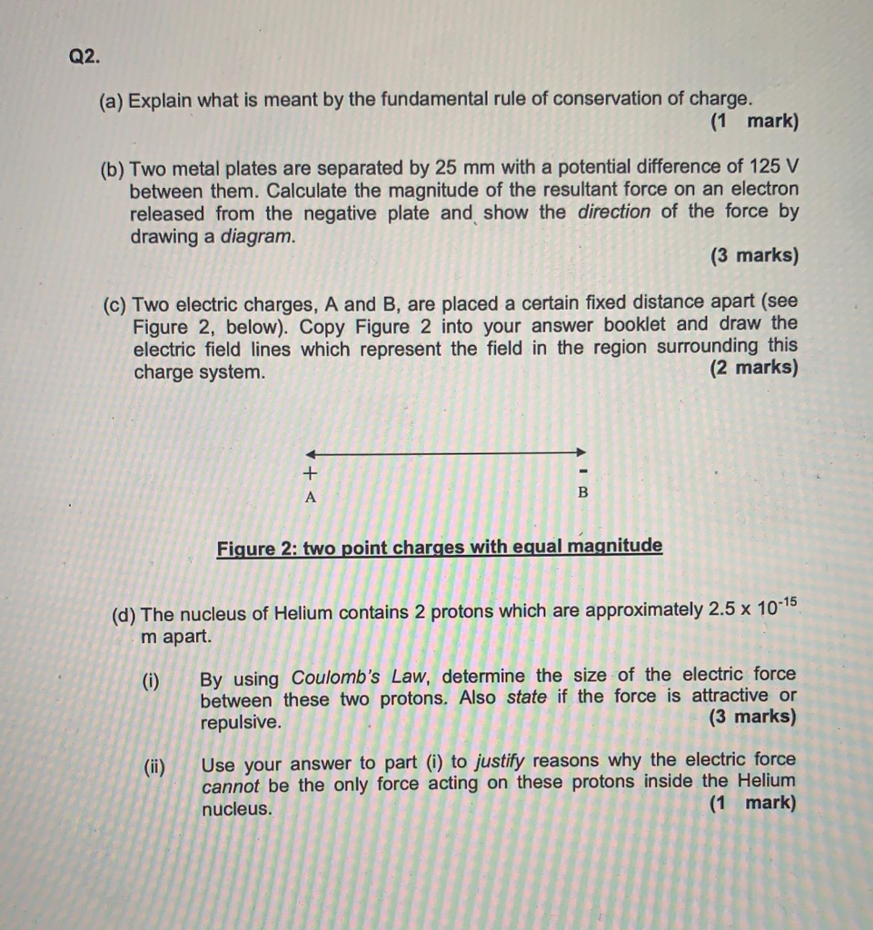 Solved Q2. (a) Explain what is meant by the fundamental rule