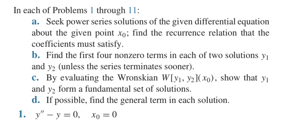 Solved In each of Problems 1 through 11: a. Seek power | Chegg.com