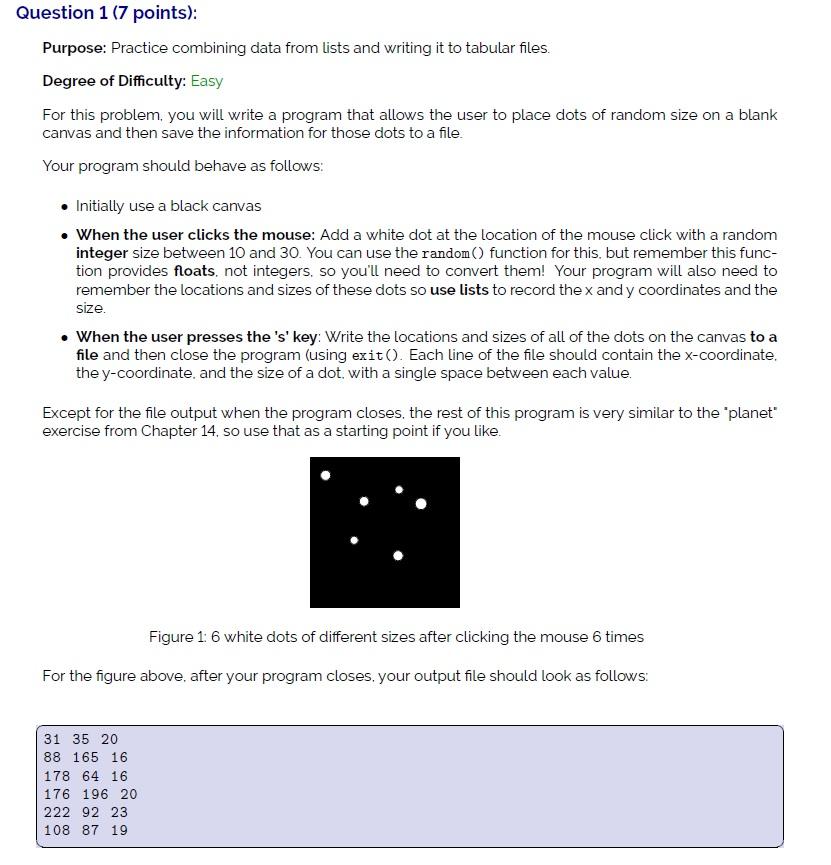 Question 1 7 points Purpose Practice combining Chegg