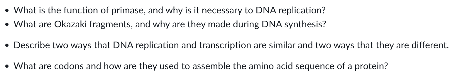Solved - What is the function of primase, and why is it | Chegg.com