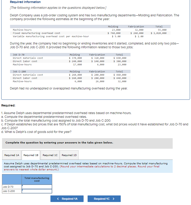 Solved Required Information [The following information | Chegg.com