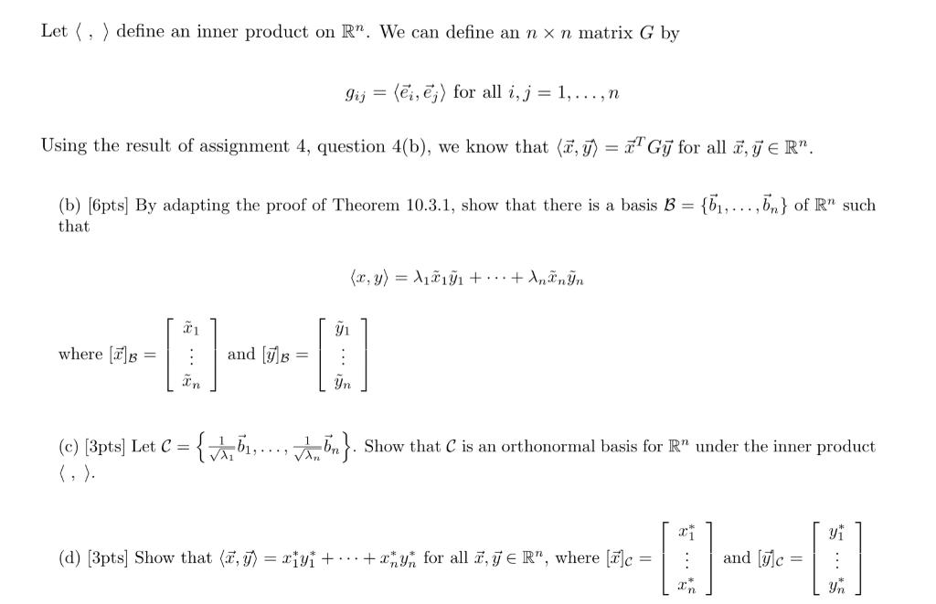 Let (, ) define an inner product on Rp. We can define | Chegg.com