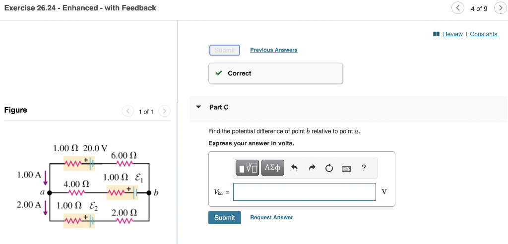 Solved Find The Potential Difference Of Point B Relative To | Chegg.com