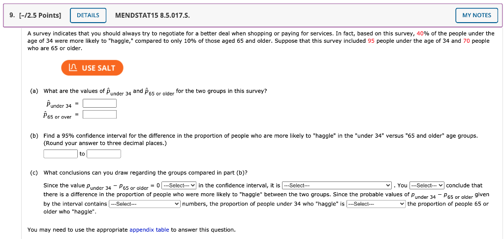 Solved 9 2 5 Points DETAILS MENDSTAT15 8 5 017 S MY Chegg
