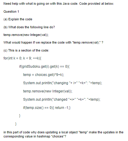 Need help with what is going on with this Java code. | Chegg.com