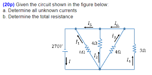 Solved (20p) Given the circuit shown in the figure below: a. | Chegg.com