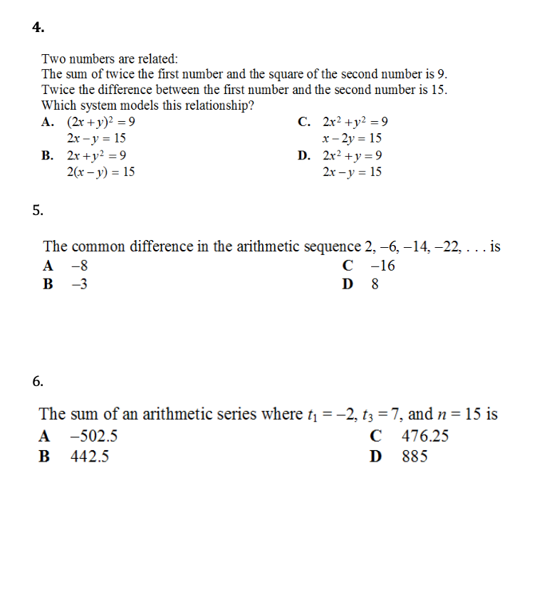 Solved 4 Two Numbers Are Related The Sum Of Twice The Chegg Com