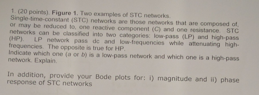 Solved 1. (20 points). Figure 1. Two examples of STC | Chegg.com