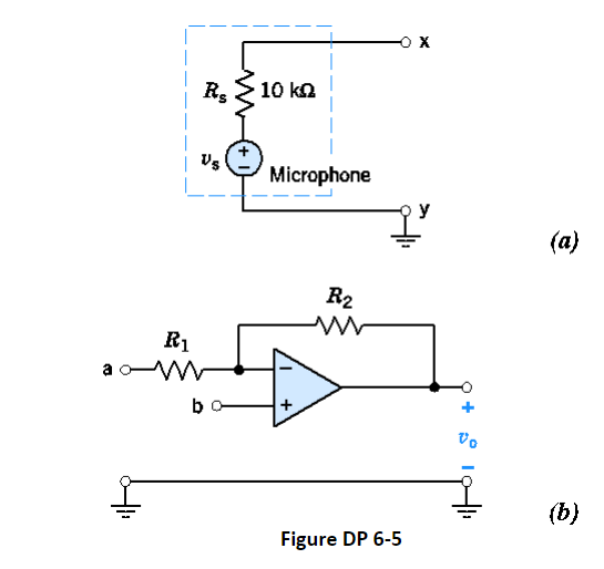 Solved On figure (a) The microphone circuit model has an | Chegg.com