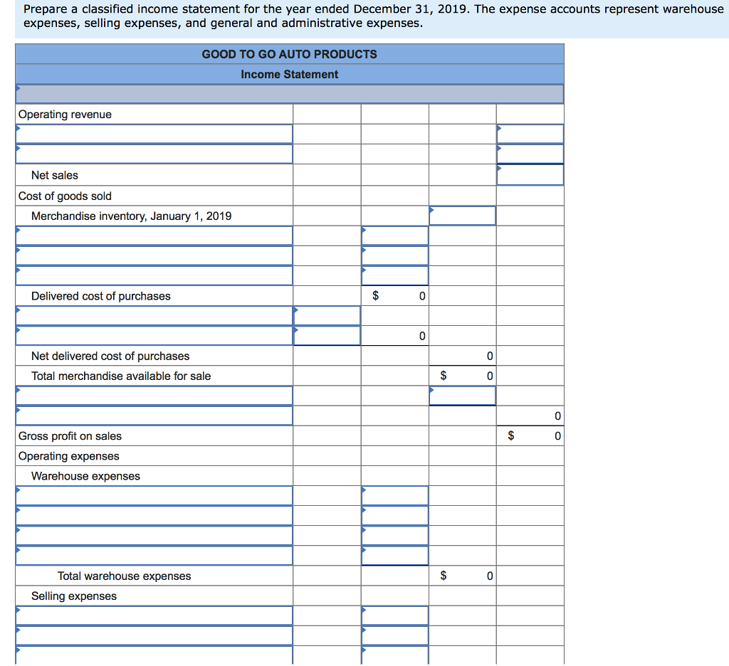 Solved Good to Go Auto Products distributes automobile parts
