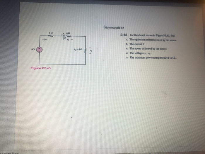 Solved For The Circuit Shown In Figure P2 43 Find A The