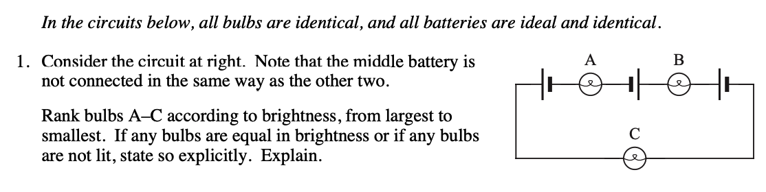 Solved In the circuits below, all bulbs are identical, and | Chegg.com