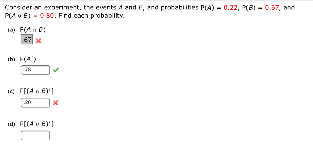 Solved Consider An Experiment, The Events A And B, And | Chegg.com