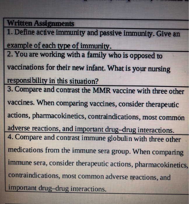 Solved Written Assignments 1. Define active immunity and