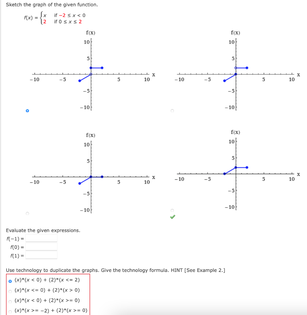 Solved Sketch the graph of the given function. if -2 0) | Chegg.com