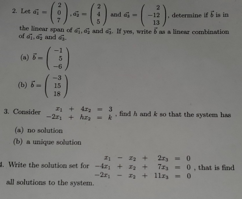 Solved 2. Let c = ($) - - ( 1 ) and a = (-)determine it is | Chegg.com