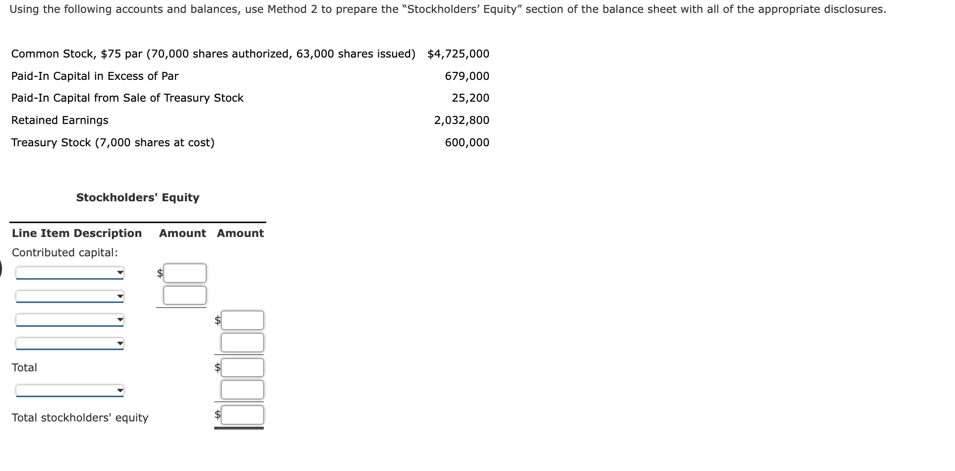 Solved Using The Following Accounts And Balances Use Method 4671